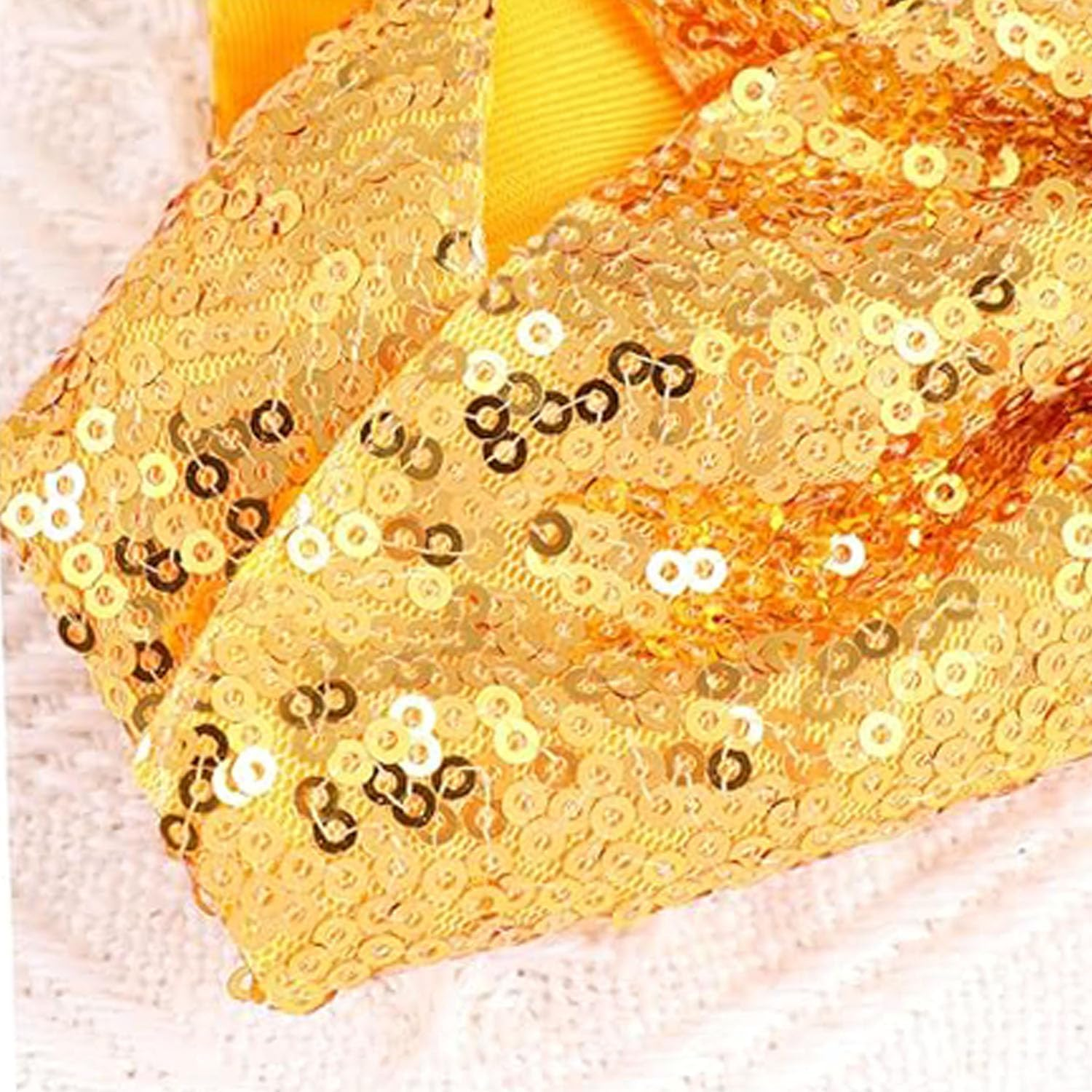 Black Sparkly Glitter Sequin Hair Bows for Girls Toddlers Kids Children Teenage (2PCS) image number 1