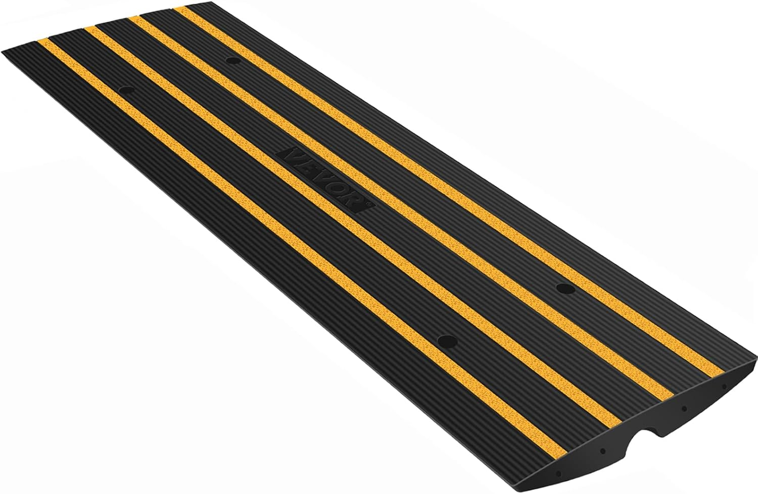 Happybuy 3 Pack of 2 11000Lbs per Axle Capacity Protective Wire Cord Ramp Driveway Rubber Traffic Speed Bumps Cable Protector (2-Channel, 3Pack),
