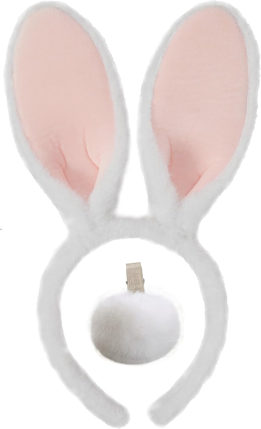 Olivemont Easter Bunny Ears Headband for Rabbit Pretend Play Plush Costume (White 2), Size image number 3