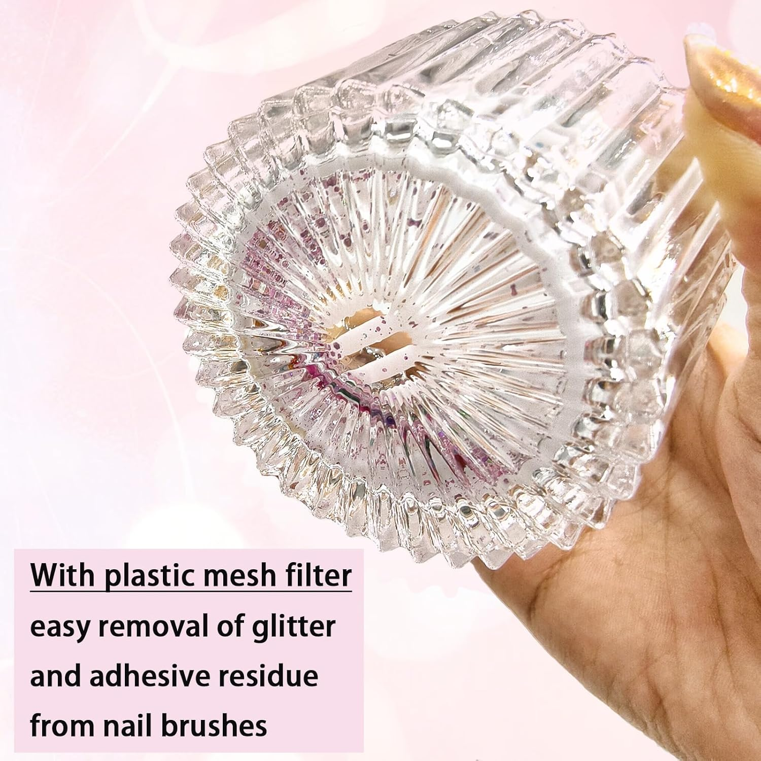 Monomer Dish Dappen Dish for Monomer Large Nail Cup for Nail Monomer Liquid Glass Nail Brushes Cup for Acrylic Liquid Powder Nail Glitter Gel Polish Remover Holder for Nail Salon Nail Art Business image number 4