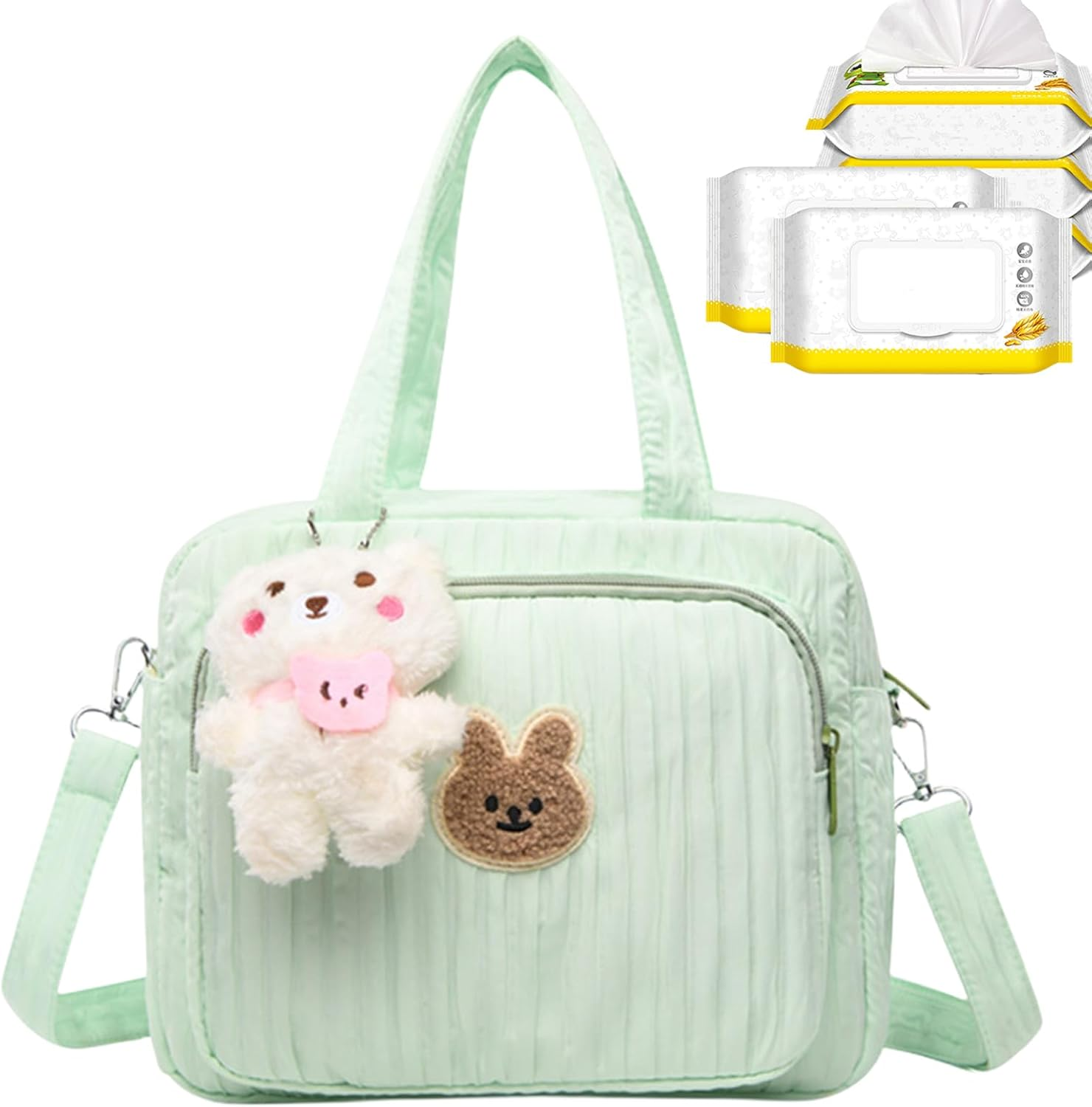 Diaper Bag - Carry Bag with Large Capacity | Windel Organizer for Room and Car For, Durable Travel Wrap Pocket, Portable Holder with Multiple Compart