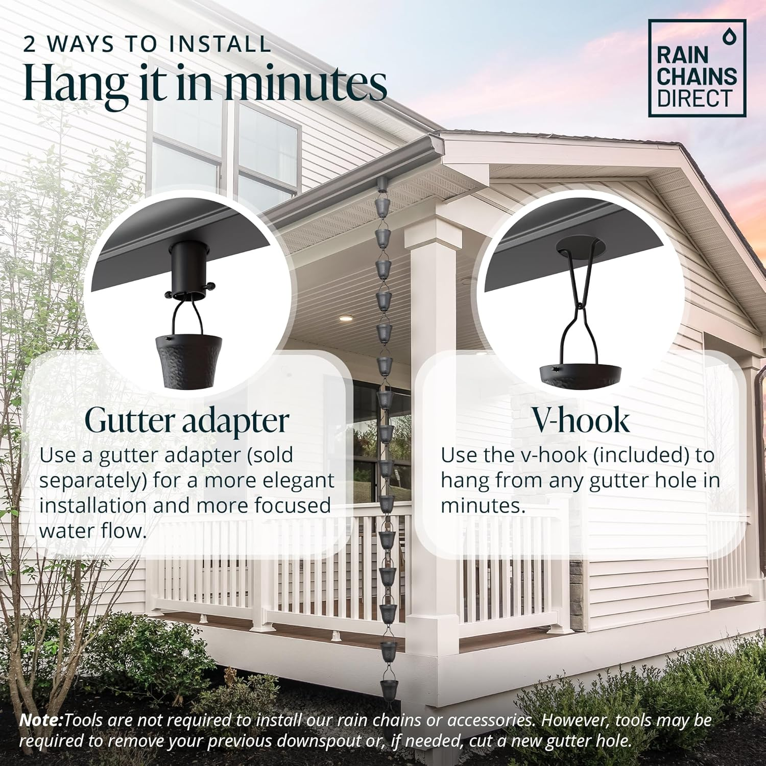 Contempo Rain Chain (Black) image number 3