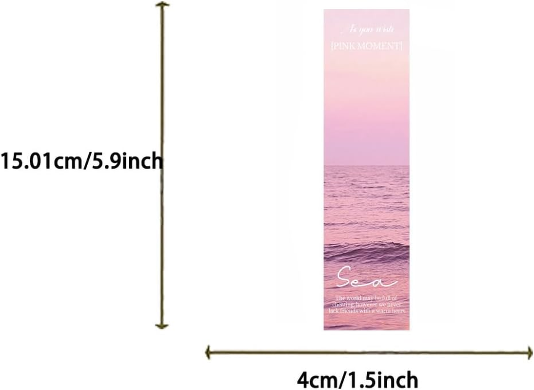 Palumma 30 Pcs Paper Bookmarks 30 Different Styles, Read Cute Book Marks Fashion Style Book Accessories, Natural Style Bookmarks for Book Lovers, Women (Pink)