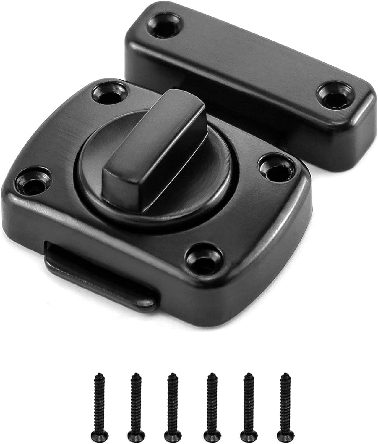 SNOKAY Inner Door Latch Lock Slide Lock, Bolts Bedroom Door Lock Door Reinforcement Lock, Bathroom Gate Latch Single Door Safety Locks for Doors, Suitable for Pet Door Lock, Windows (Black) image number 3