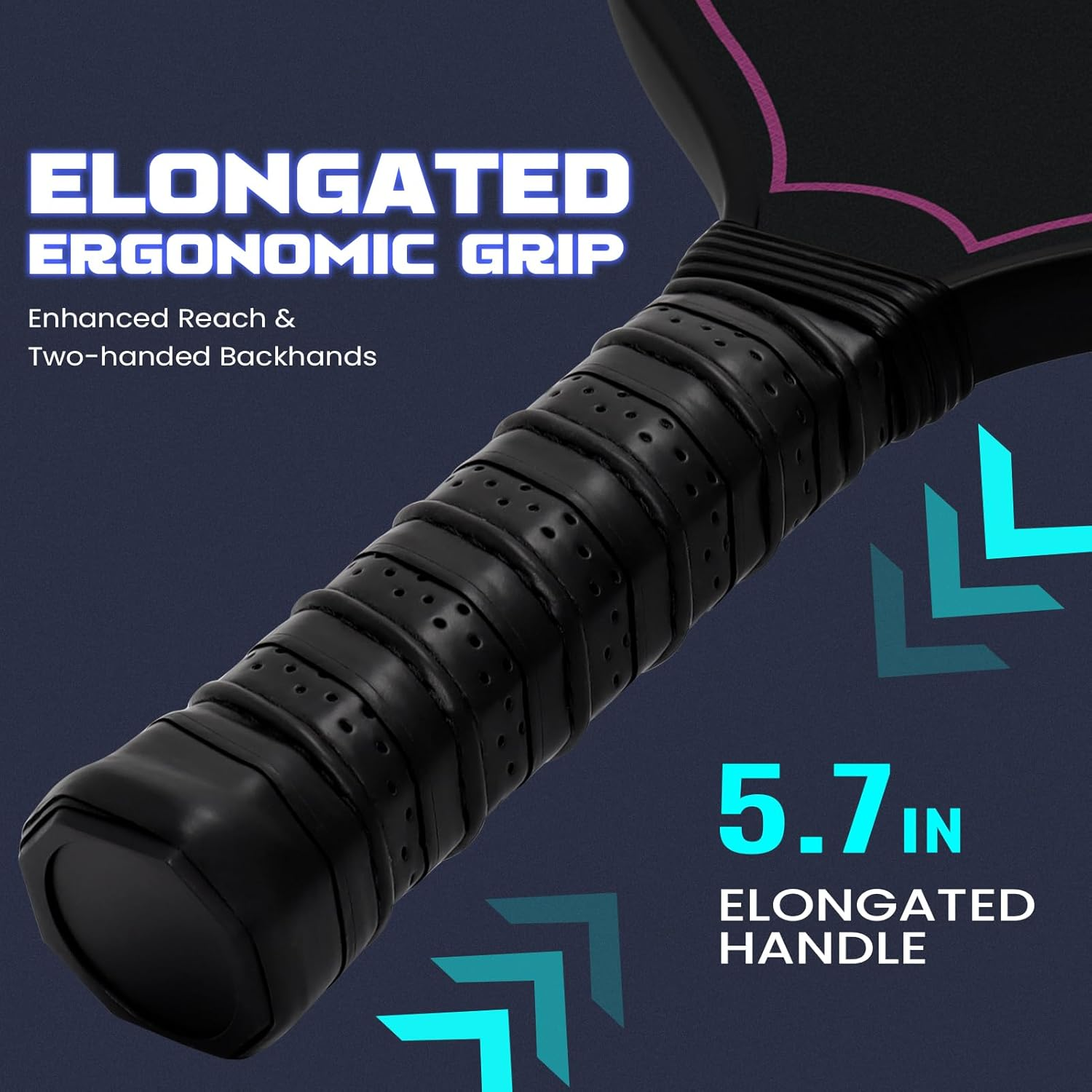 T700 Carbon Fiber Pickleball Paddle - Matte Carbon Pickle Ball Paddles Set of 16Mm Elongated Racket, Eraser Cleaner and Carry Bag by HEMIZAN image number 4