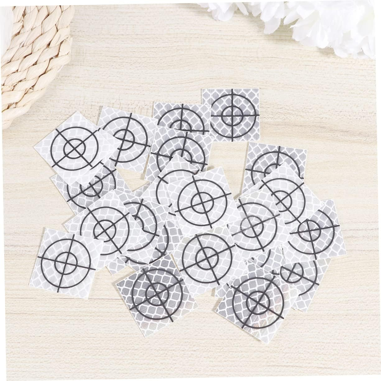 ULTECHNOVO 60Pcs Self-Adhesive Reflector for Engineers Reflective Film for Construction Surveying High Visibility Tunnel Reflectors White image number 5