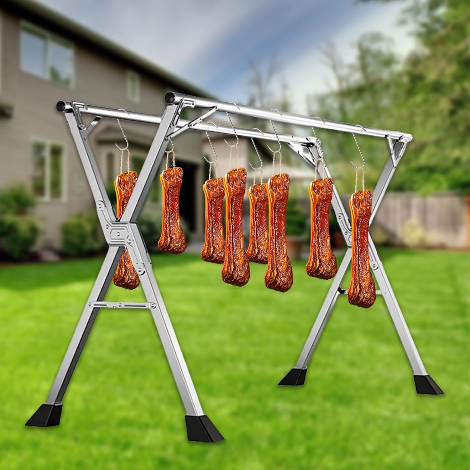 INCAUCA 10 Pieces Meat Hook, 17.5Cm 4Mm Meat Hooks for Butchering Hanging Smoker Grilling, Stainless Steel S Shaped Hooks, Butcher Hook for Meat Processing Beef Chicken Bacon BBQ image number 5