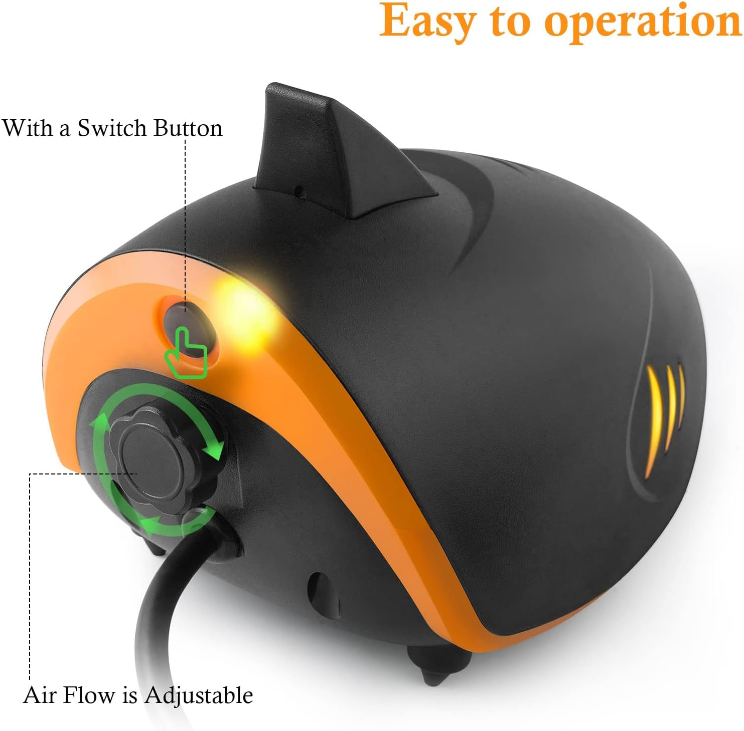 PYPABL Powerful Aquarium Air Pump, Dual Outlets Aquarium Air Pump, Adjustable Oxygen Aerator with Accessories, for 60-600L Fish Tank image number 1