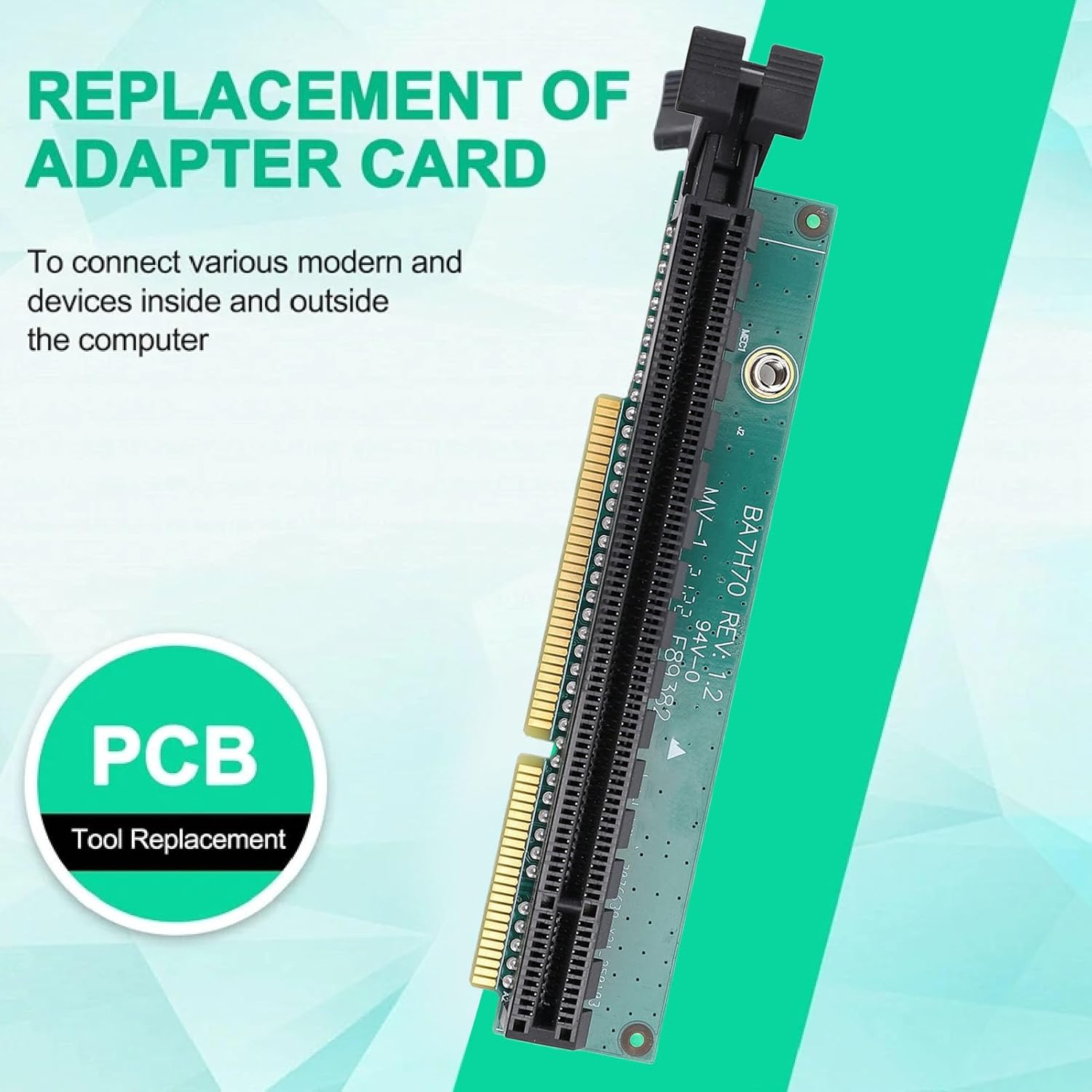 PCI E Graphic Card Adapter, Tiny 5 PCIE16 Riser Card for Thinkcentre M920Q M920X M910X M720Q P330, Computer Components 01AJ940, Support for I350-T4 4 Port NIC (With Back Plate) image number 1