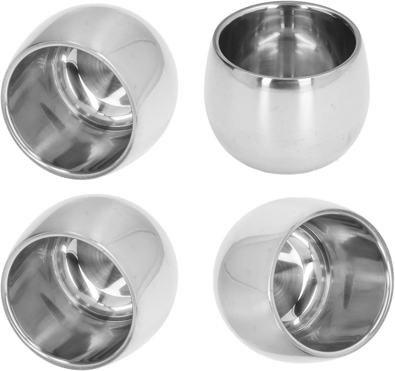 4Pcs Coffee Mug, 150Ml Stainless Steel Camping Mugs Outdoors Drinking Cup Picnic Mug, Double Layer Insulated Cups for Outdoor Camping Travel Hiking Beach Picnic