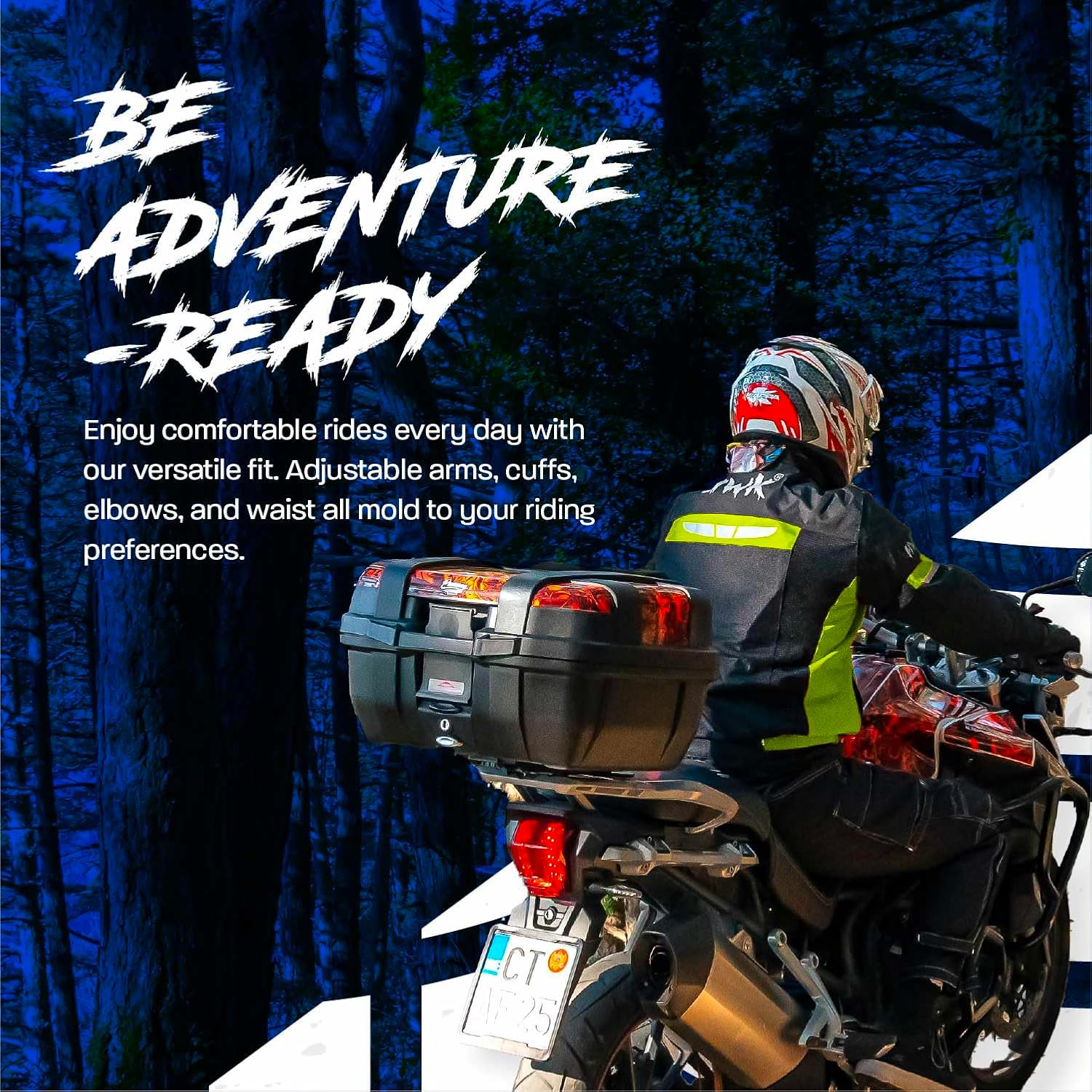 HWK Mesh Motorcycle Jacket Riding Air Motorbike Jacket Biker CE Armored Breathable, Green, Xx-Large image number 3