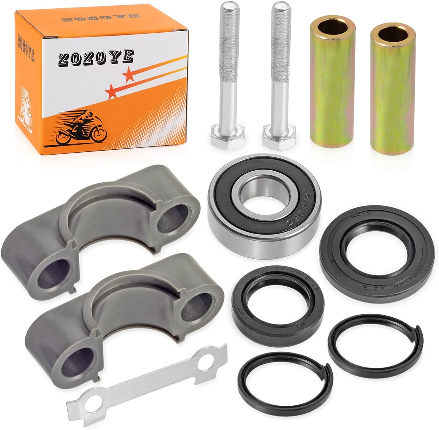 Steering Stem Bushing Bearing Seal BOLT Kit for Yamaha Banshee Blaster Raptor Warrior Grizzly YFM 125 200 250 350 400 450 550 600 660 700 YFZ450 image number 4
