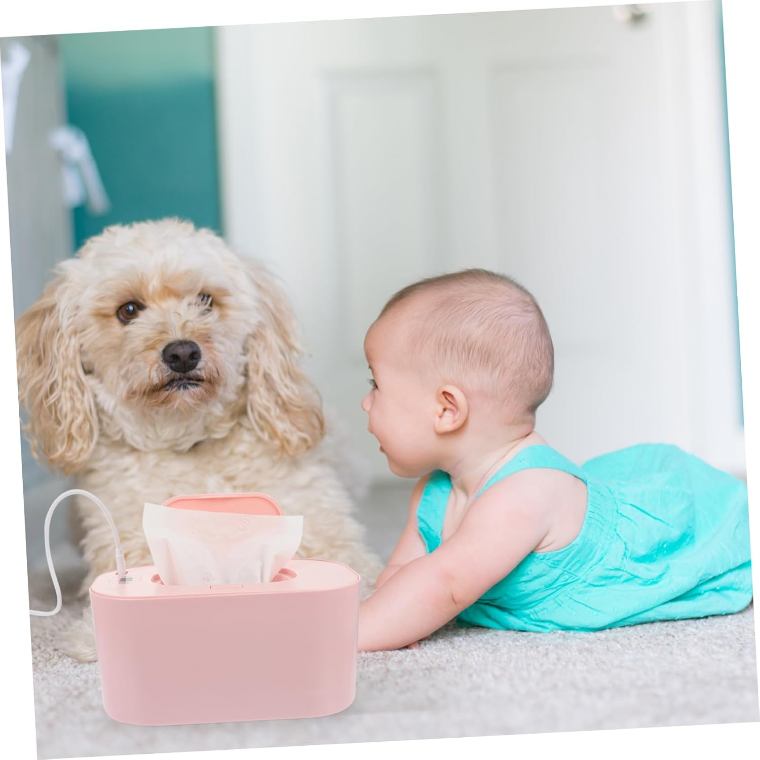 Wipe Warmer Constant Temperature Wet Tissue Box Heater for Diaper Wipe Warmer for Skin Care image number 4