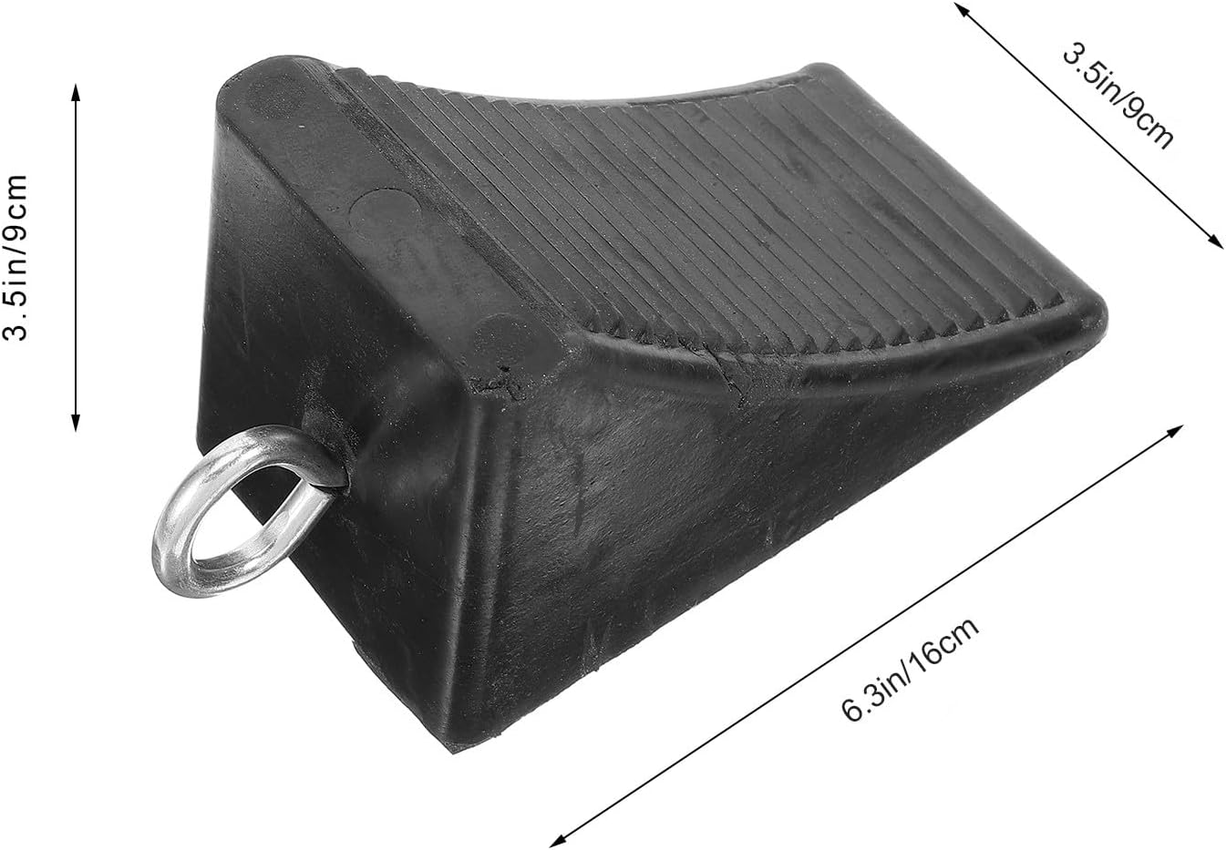 CHILDWEET Portable Rubber Wheel Chock 16X9X9Cm Anti-Skid Tire Stopper for Car and Truck Ramps Heavy Duty Vehicle Wheel Block for Secure Parking and Maintenance image number 3