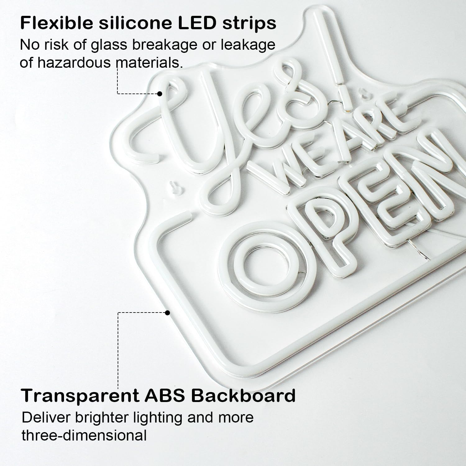 SIGNSHIP Open Neon Sign LED Sign Yes! We Are Open Neon Sign for Wall Decoration Yellow & Pink & Blue Open Neon Light Sign Light up Sign for Bar Restaurant Hotel Shop Club Decor