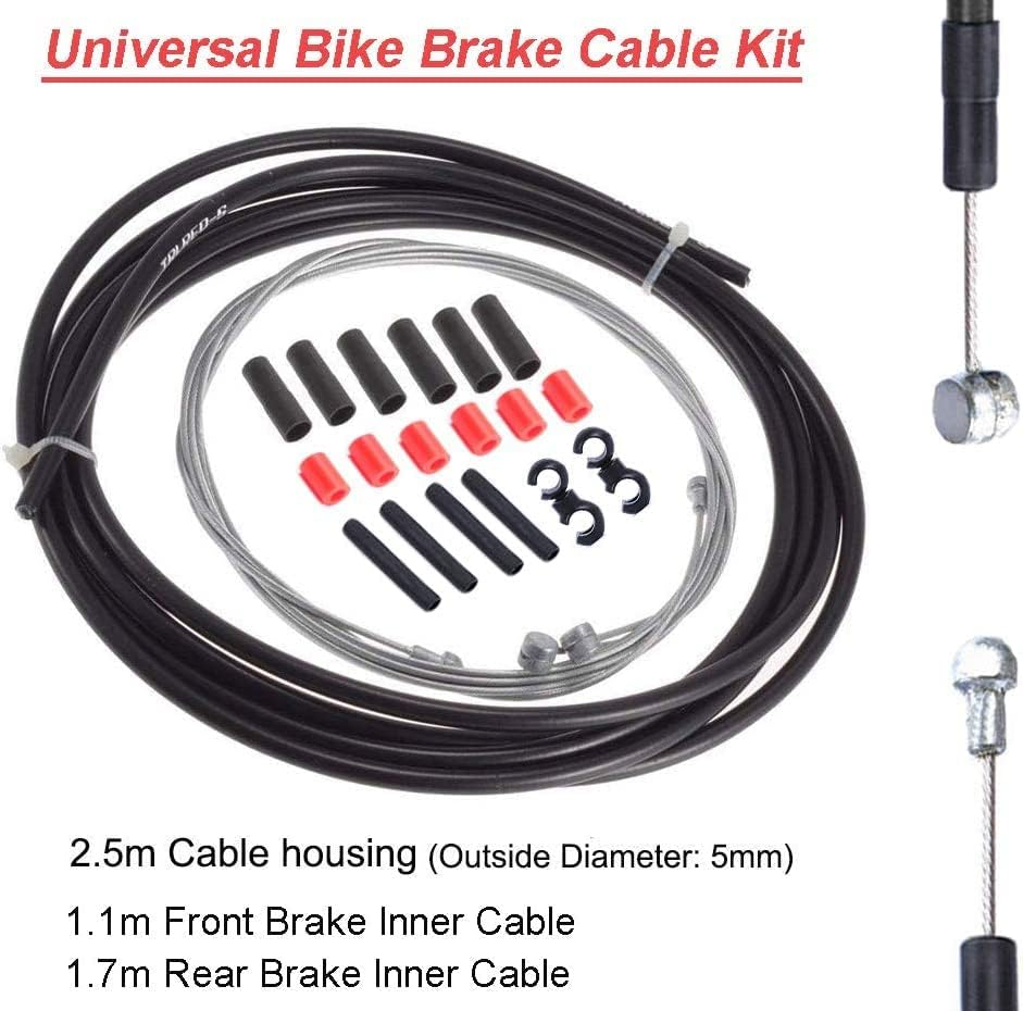 2-In-1 Universal Bicycle Brake and Gear Shift Cable Wire Kit + Housing Kits for Road Mountain Bike Cycling image number 5
