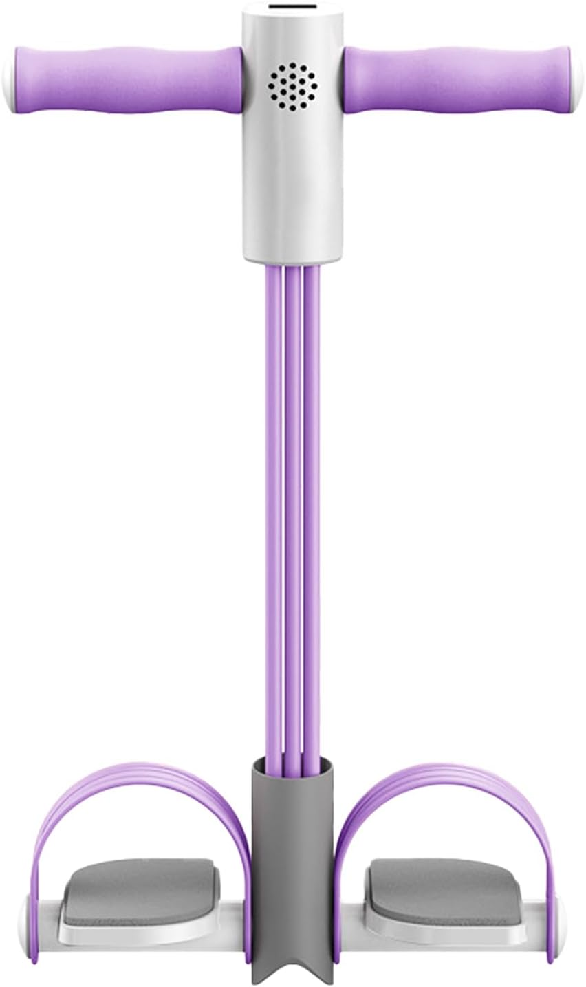 Gihioue Pedal Tension Rope, Elastic Yoga Strap Resistance Bands Voice Count, Multifunction Leg and Abdominal Trainer Equipment for Adult Teenager Sports Lovers Sit Up