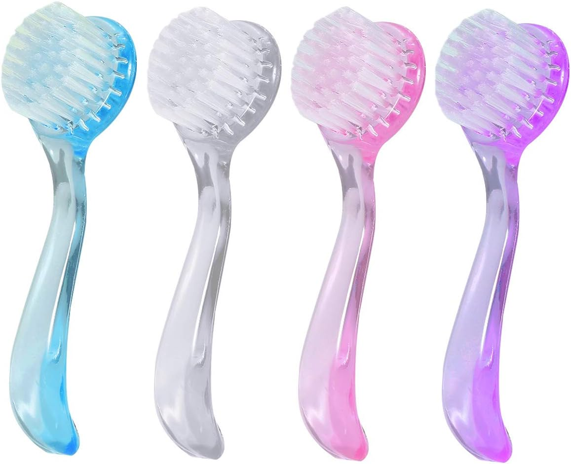 NATUCE 4PCS 13CM Colorful Nail Brush, round Head Nail Hand Scrubbing Cleaning Brush, Fingernail Brush, Handle Nail Brush Hand Scrubbing Cleaning Brush, Nail Brushes, Hand Wash Brushes image number 4