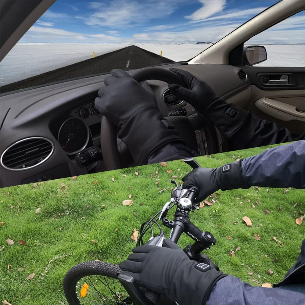 Flexible Electric Heated Gloves, Hand Wear for Arthritis Hands,Ultra-Thin Hand Warmer Gloves Screen Touchable for Driving Riding Climbing Hiking Cycling Outdoor Sports image number 2