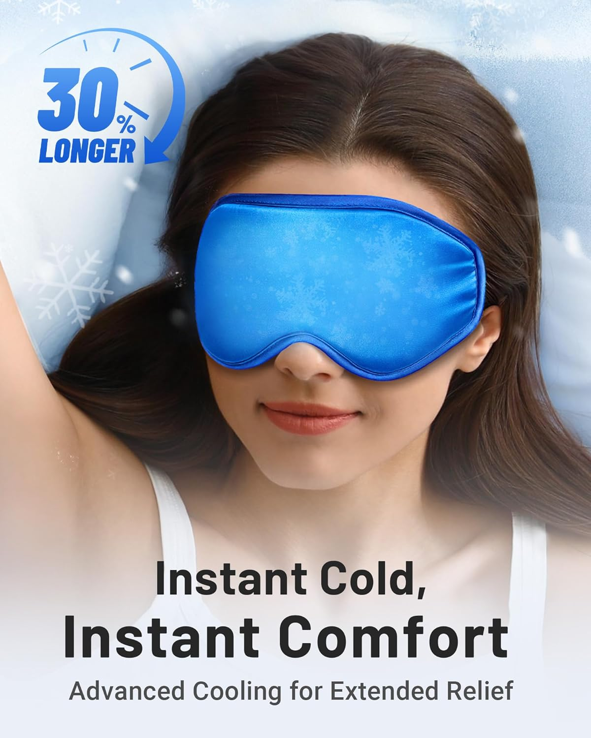 Cold Eye Mask Cooling Mask for Puffy Eyes: Flexible Ice Eye Pack for Migraine after Surgery Relief - Reusable Gel Face Mask for Headache Puffiness - Comfortable Perfect Fit Cool Compress for Sleep image number 1
