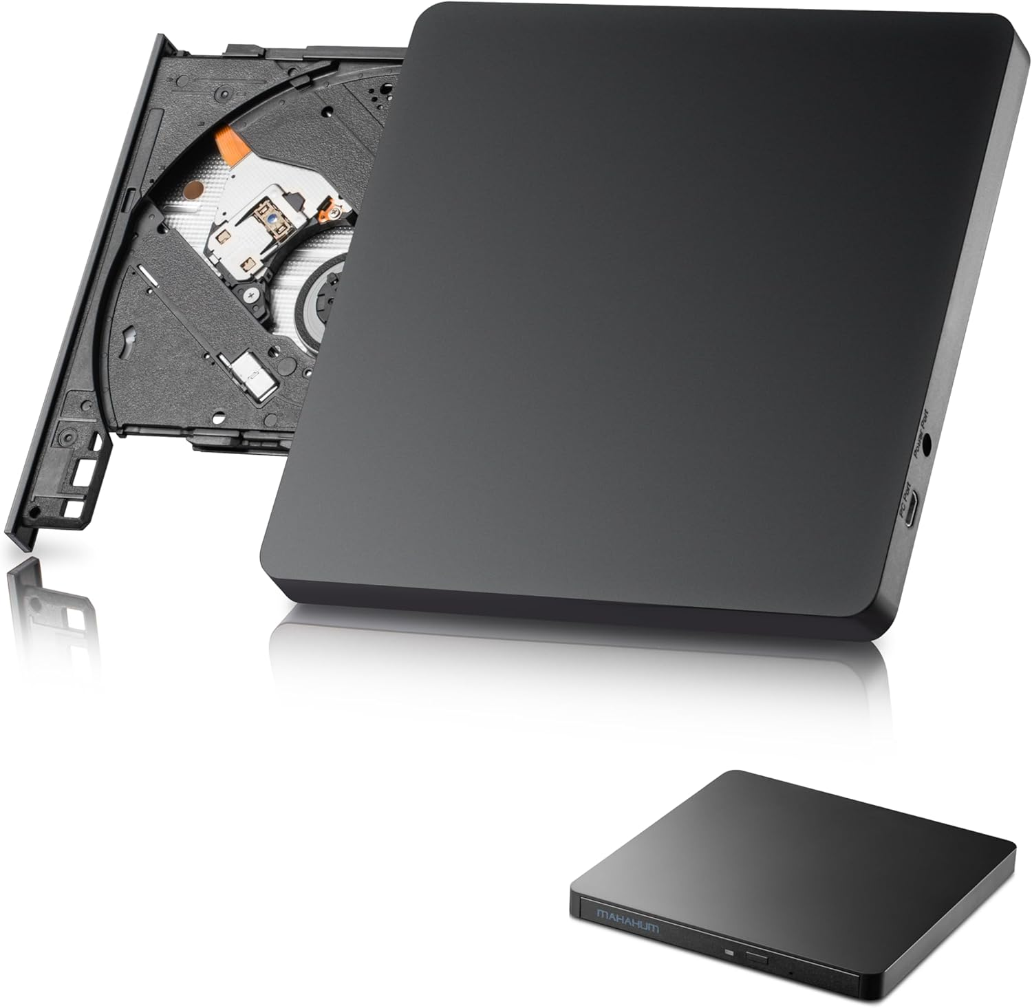 MAHAHUM External CD/DVD Drive for Laptop, USB 3.0 & USB C Disc Writer CD Burner Ultra-Slim DVD Player for Laptop Disc Reader Compatible with Desktop PC Windows 11/10/8 Linux Mac OS Mac Macbook Pro/Air image number 3