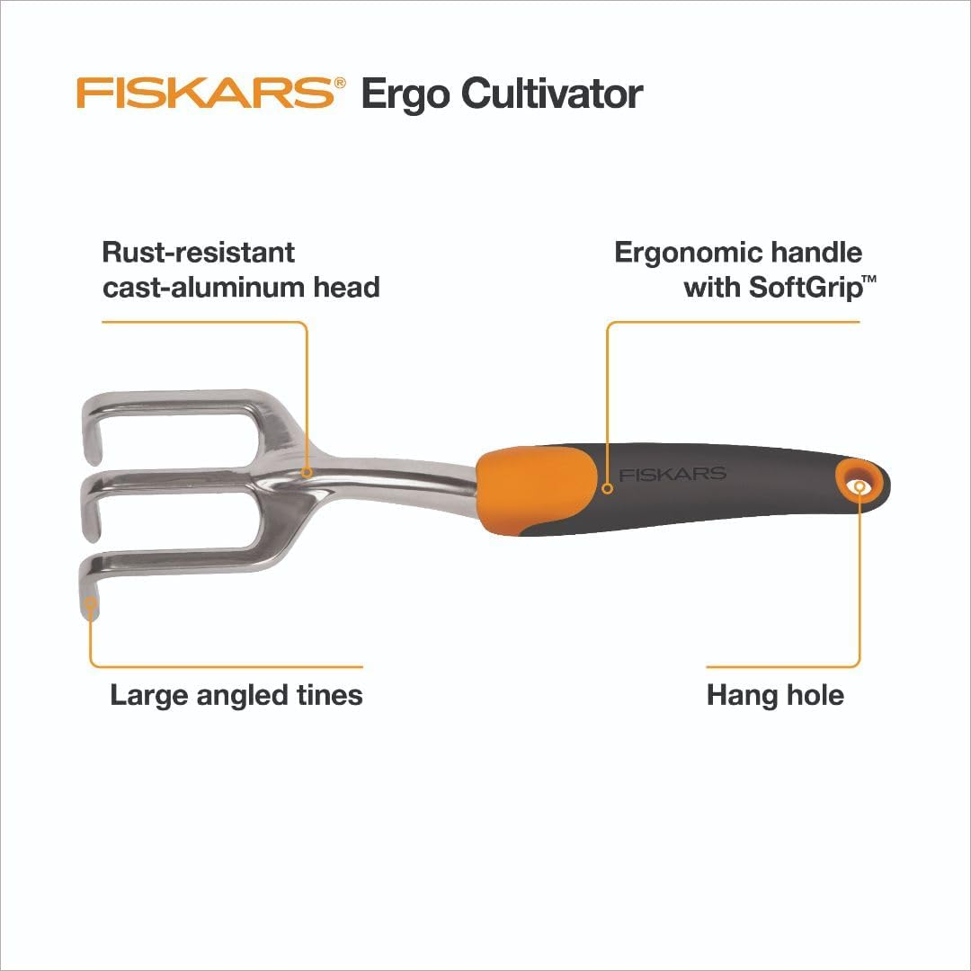 Fiskars 384240-1001 384240-1007 Cultivator, Multicolor image number 2