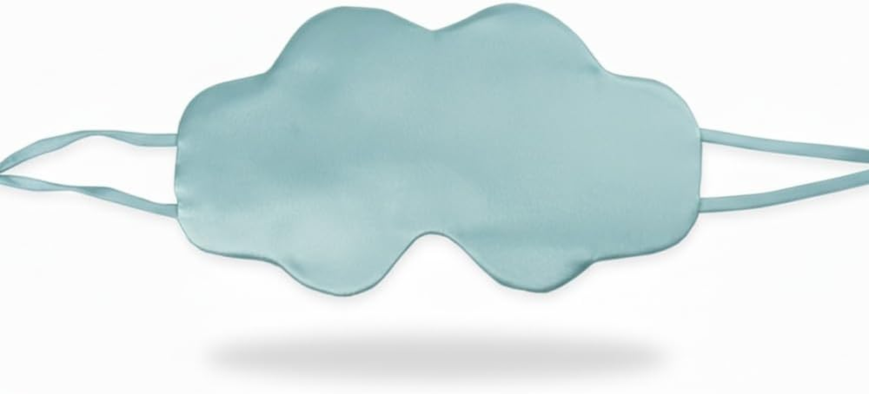 100% Pure Mulberry Silk Sleep Mask for Women, 22 Momme Soft & Breathable Double-Sided Silk Eye Mask, Adjustable Strap, W-Shaped Ergonomic Design for Complete Blackout, Travel & Sleep Aid (Blue)