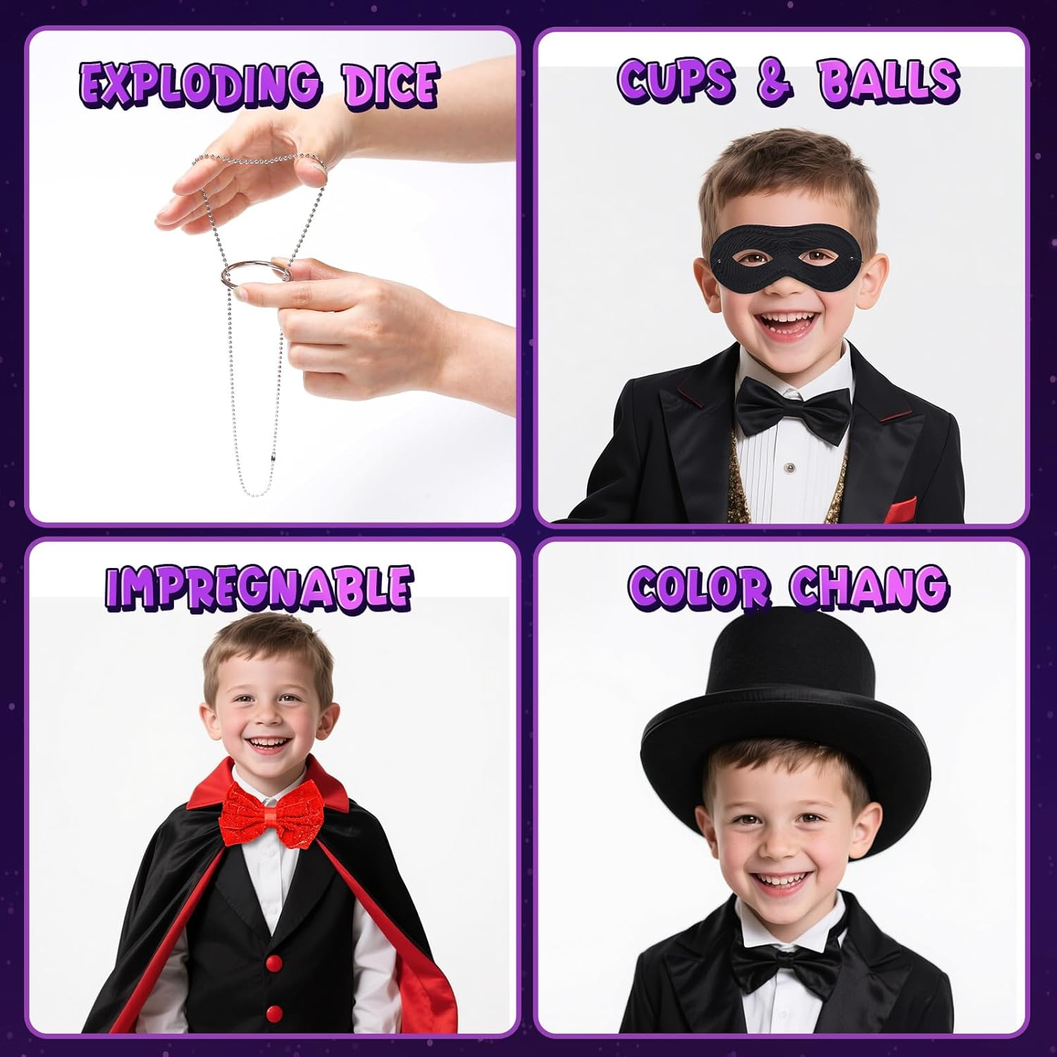 Skirfy Magic Kit,Magician Costume for Pretend Play, Magic Tricks for Kids Age 6-8, Magic Set for Beginners Boys Girls Birthday Gift 6 7 8 9 10 11 12 image number 2