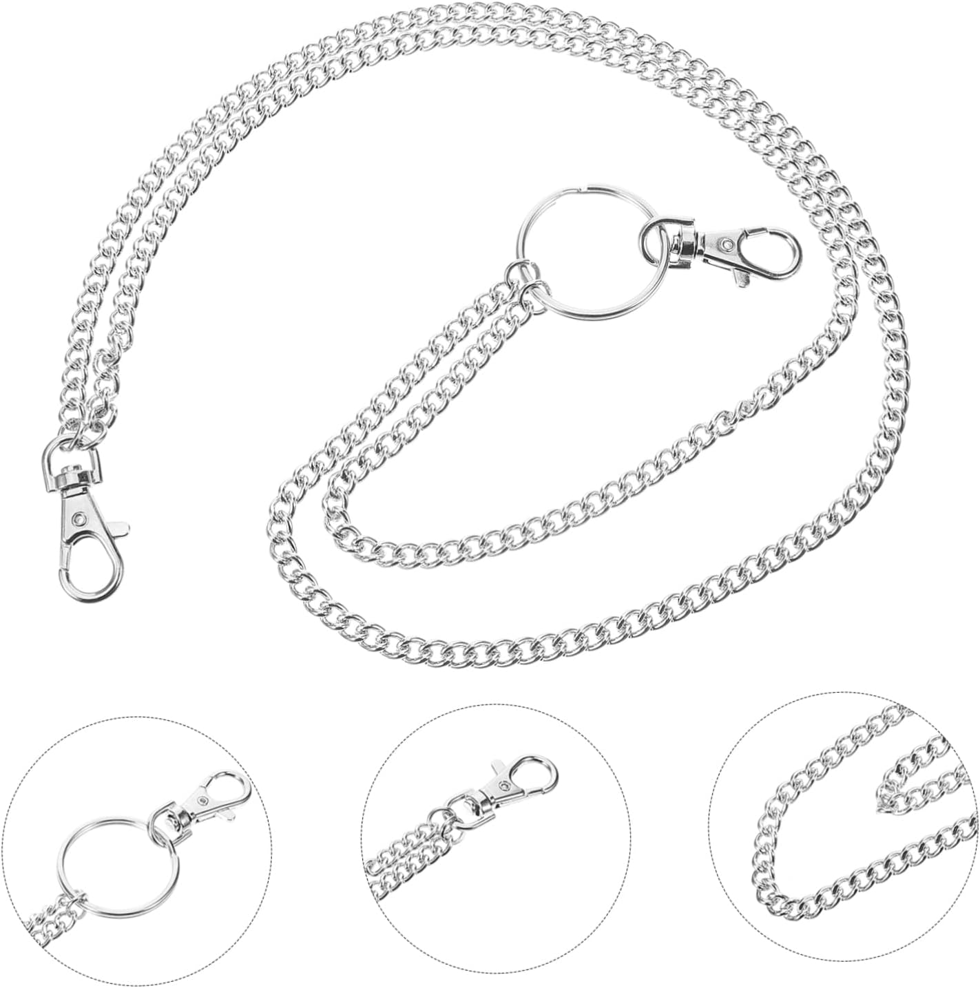 COSMEVIVI Pants Chains for Men Punk Style Metal Jean Chain Wallet Clasp Streetwear Accessory for Boys and Men image number 4