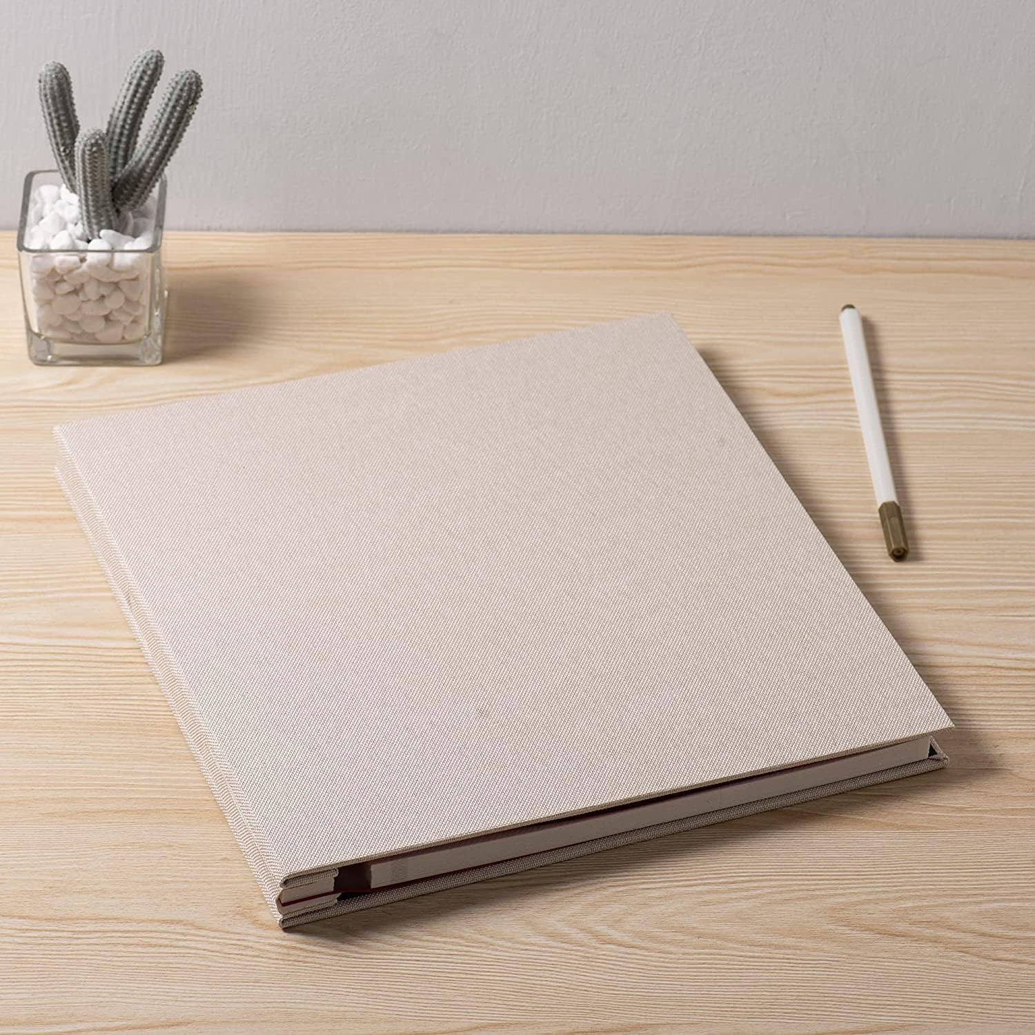 ROROUP Photo Albums, Extra Large Capacity Family Wedding Picture Albums Photo Book, Magnetic Self-Stick Photos Hand Made DIY Albums, Memory Book Holds 3X5, 4X6, 5X7, 6X8, 8X10 Inch Photos (Cream) image number 4