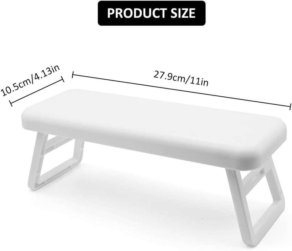 Helweet Nail Arm Rest Cushion, Nail Hand Cushion, Manicure Hand Rest, Nail Cushion Cushion, Nail Studio Cushion, for Manicure Salon, Hand Care, Reduce Hand Pressure, 27.9 X 10.5 Cm (White) image number 6