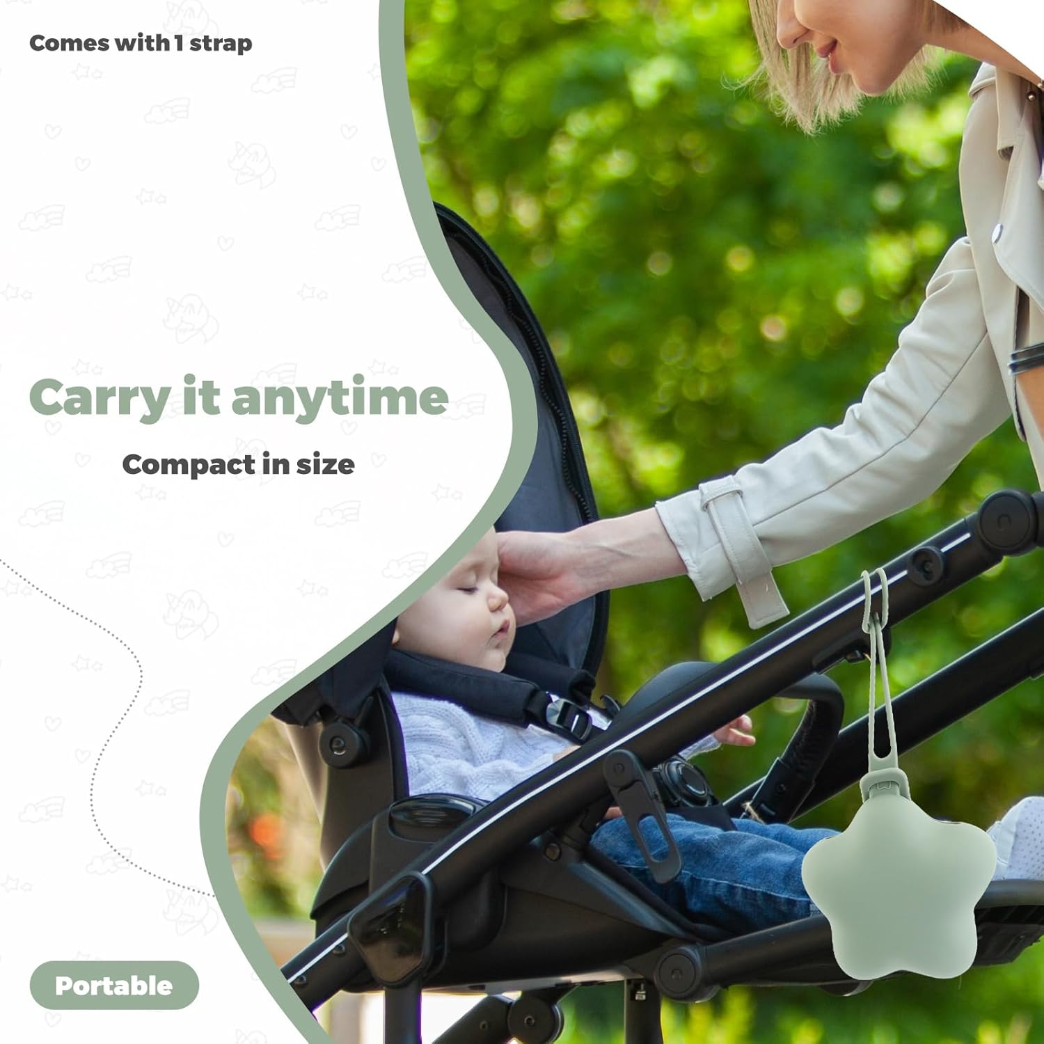 DJAPWPX-3 Pcs Silicone Pacifier Holder Case, Safe and Soft Material Pacifier Pouch, Portable Pacifier Case, Protective Pacifier Storage Case, Easy to Clean for Diaper Bag Stroller (B) image number 3