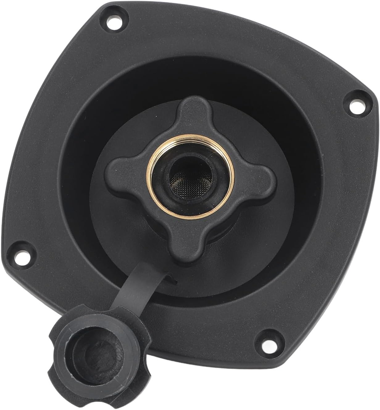 RV City Water Inlet, Wall Mounted Filler Pressure Regulator RV Water Connection Inlet with Dust Plug, RV Water Inlet for Marine Motorhome Trailer (Black) image number 5