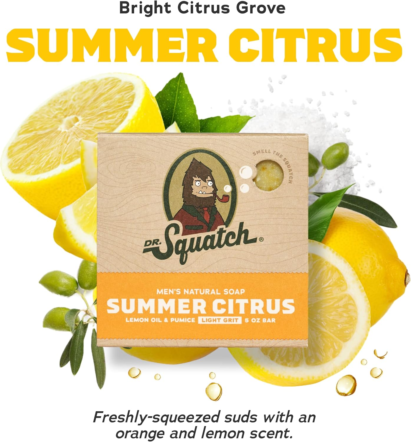 Dr. Squatch All Natural Bar Soap for Men, 5 Bar Variety Pack - Summer Citrus, Pine Tar, Cool Fresh Aloe, Bay Rum, Gold Moss image number 2