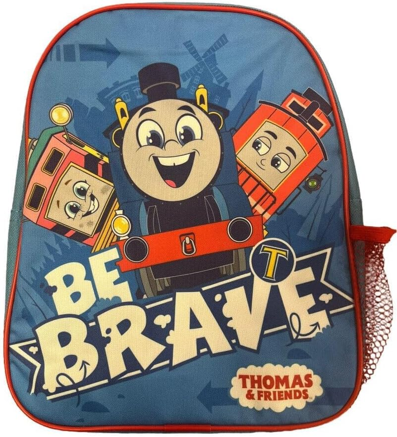 TDL Thomas the Tank Engine Backpack Kids Train Character School Bag Lunch Travel Rucksack with Side Mesh Pocket, Blue, One Size image number 2