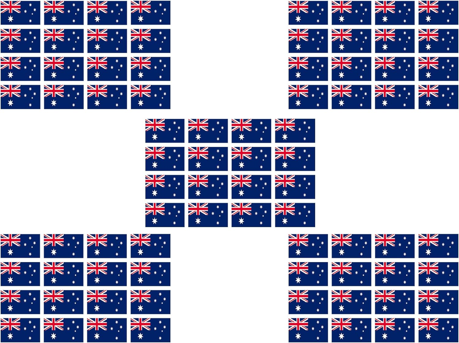 80 PCS Small Australia Flag Stickers Australian Day Decorations Decal Apply so Smooth Flat Heart Stickers Versatile Bike Motorcycle Helmet Cup Wall Company School image number 4