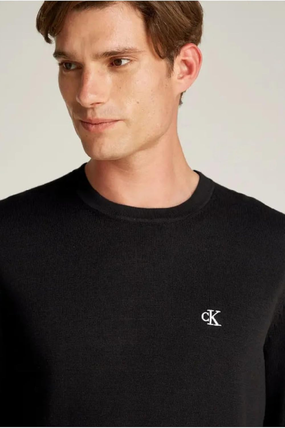 Calvin Klein Jeans Modern Crew Neck Sweater CK Black