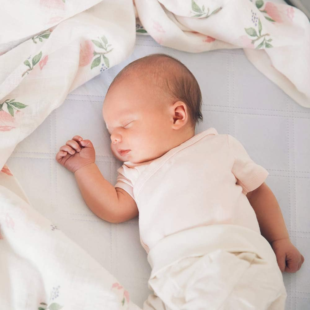 Yoofoss Waterproof Bassinet Mattress Pad Cover 2 Pack Fit for Rectangle Bassinet Mattress, Baby Bassinet Mattress Protector for Boys and Girls 34X19In image number 2