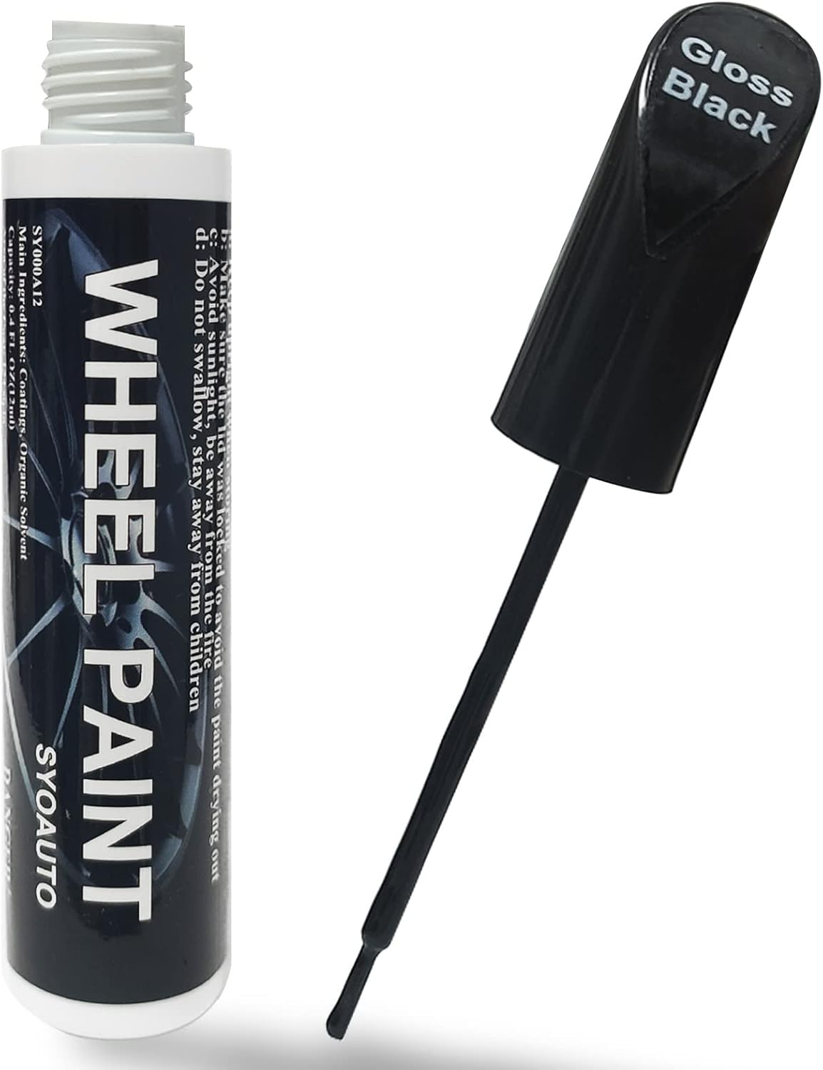 SYOAUTO Silver Rim Touch up Paint Rim Scratch Repair Pen Wheel Touch up Paint Car Rim Paint Pen Universal Color Silver Wheel Paint (Silver)