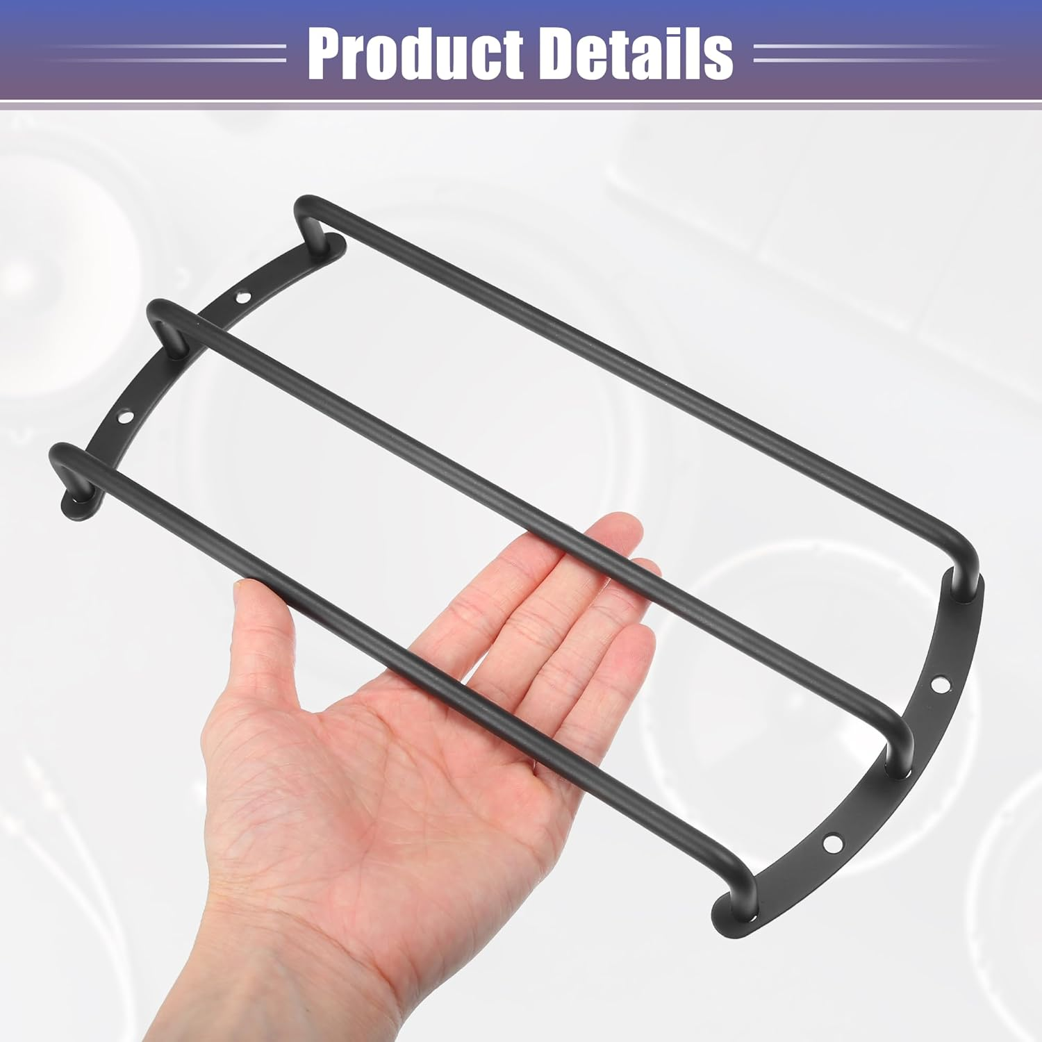 X AUTOHAUX Universal Black Iron 10" Speaker Grill Bar Audio Speaker Subwoofer Grill Grille 10 Inch 3 Bar Speaker Grille Bar Woofer Protective Cover with Screws - Pack of 1