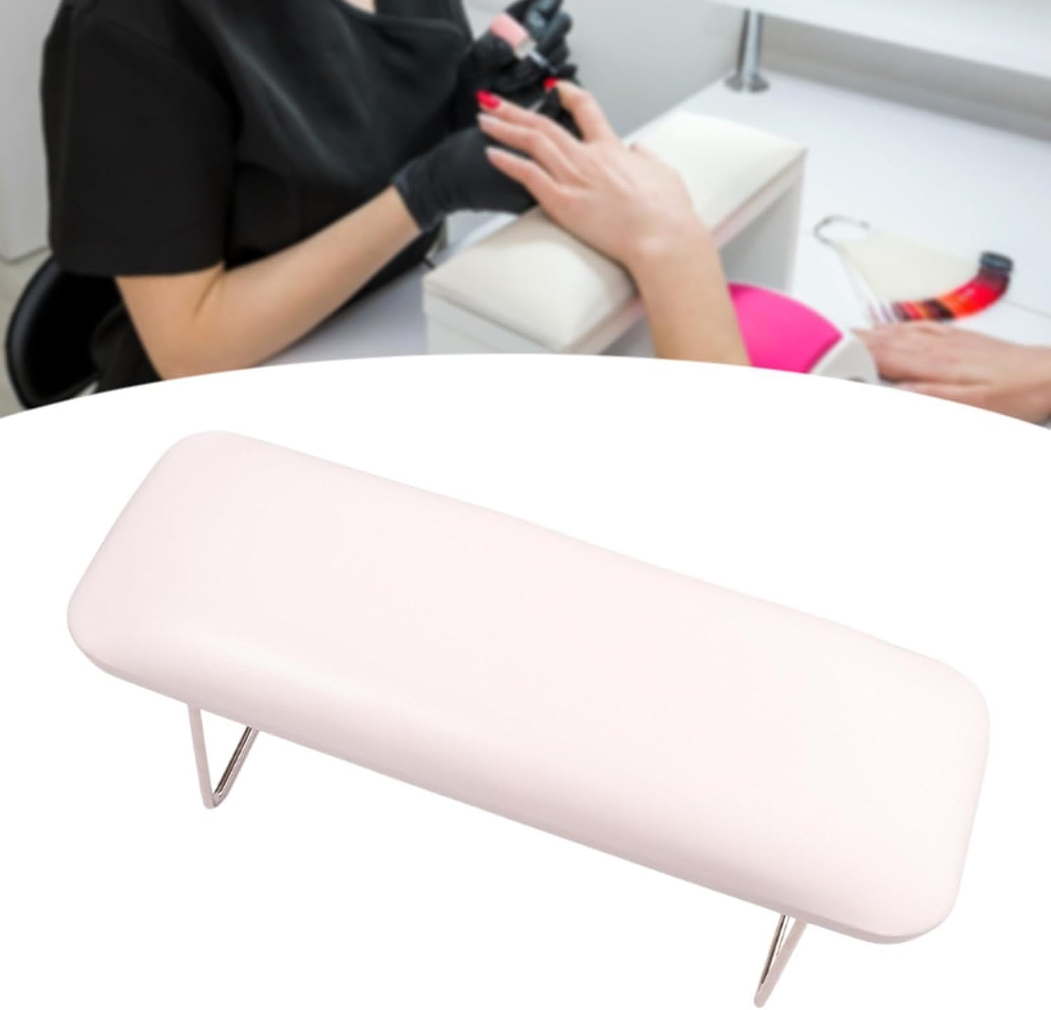 Leeqinersw Hand Rest for Nails, Cushion Stand for Manicure, Table Station Tool, White image number 1
