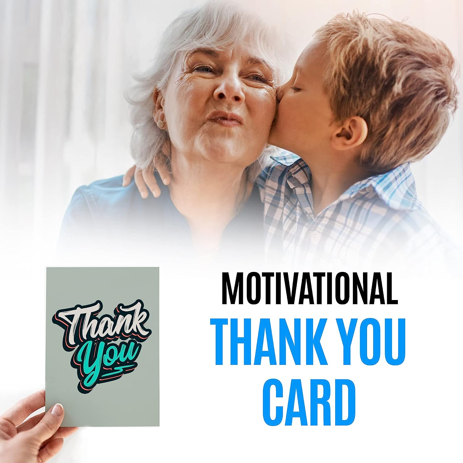 Individual Thank You Card with Envelope for Any Occasion | Awesome Present Idea to Show Gratitude for Her or Him | Perfect Card to Say Thank You to a Family Member, a Member of Your Staff or a Friend image number 5