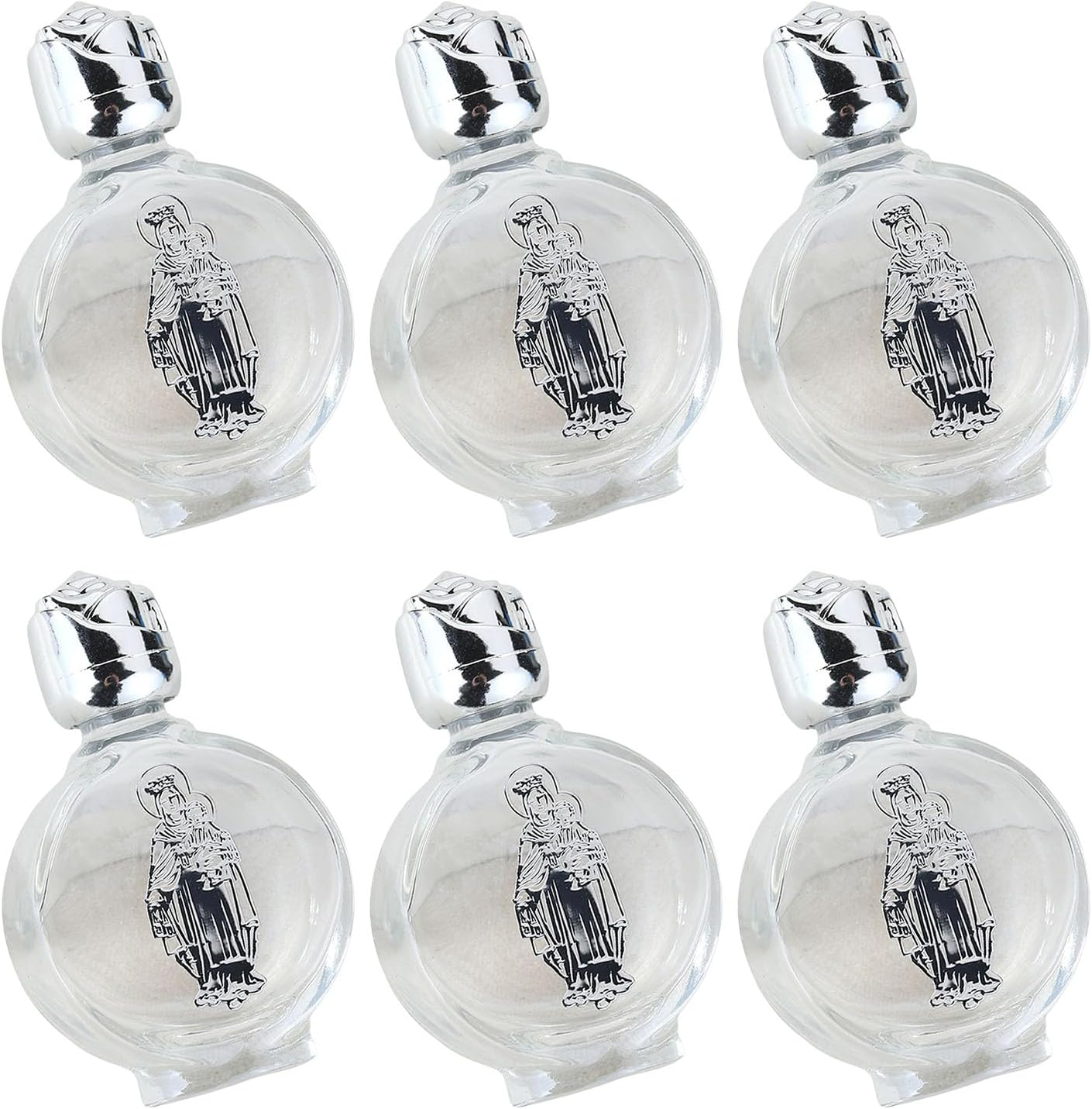 6Pcs Silver round 15Ml Crystal Water Container Travel Portable Water Bottle image number 1