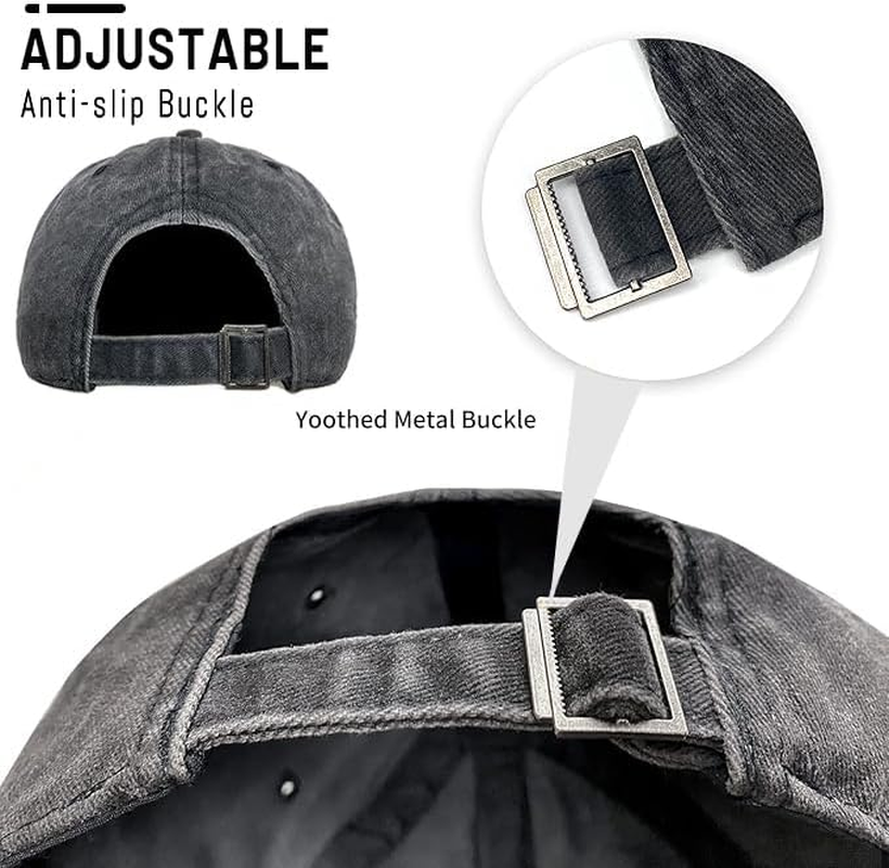 Negi Retro Baseball Cap Denim Hat for Women Female Washed Distressed Adjustable Dad Hats Unconstructed Cotton image number 5