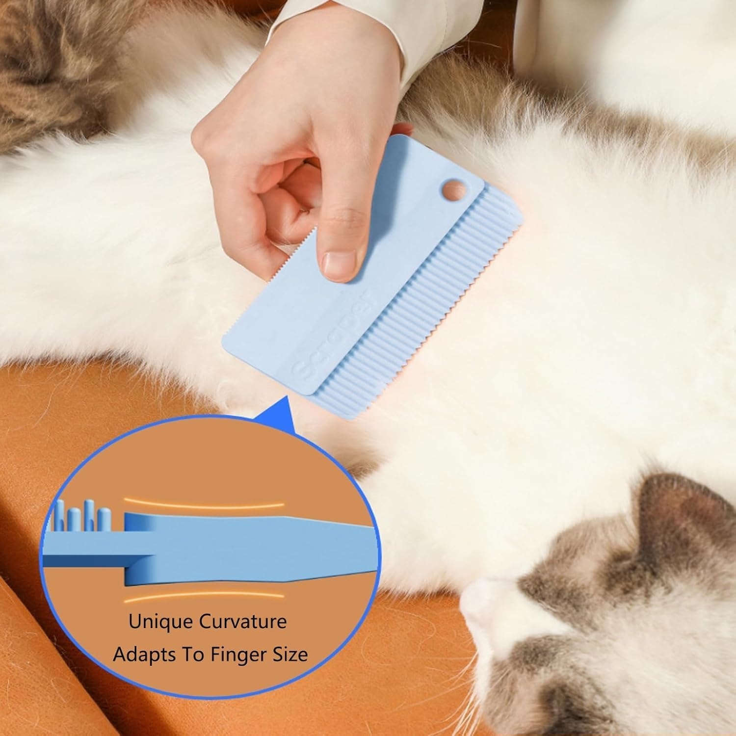 Silicone Pet Hair Remover Brush Lint Comb, 2Pcs Silicone Lint Comb Deshedding Brush for Dogs and Cats, Pet Dog Cat Hair Remover for Carpet image number 1