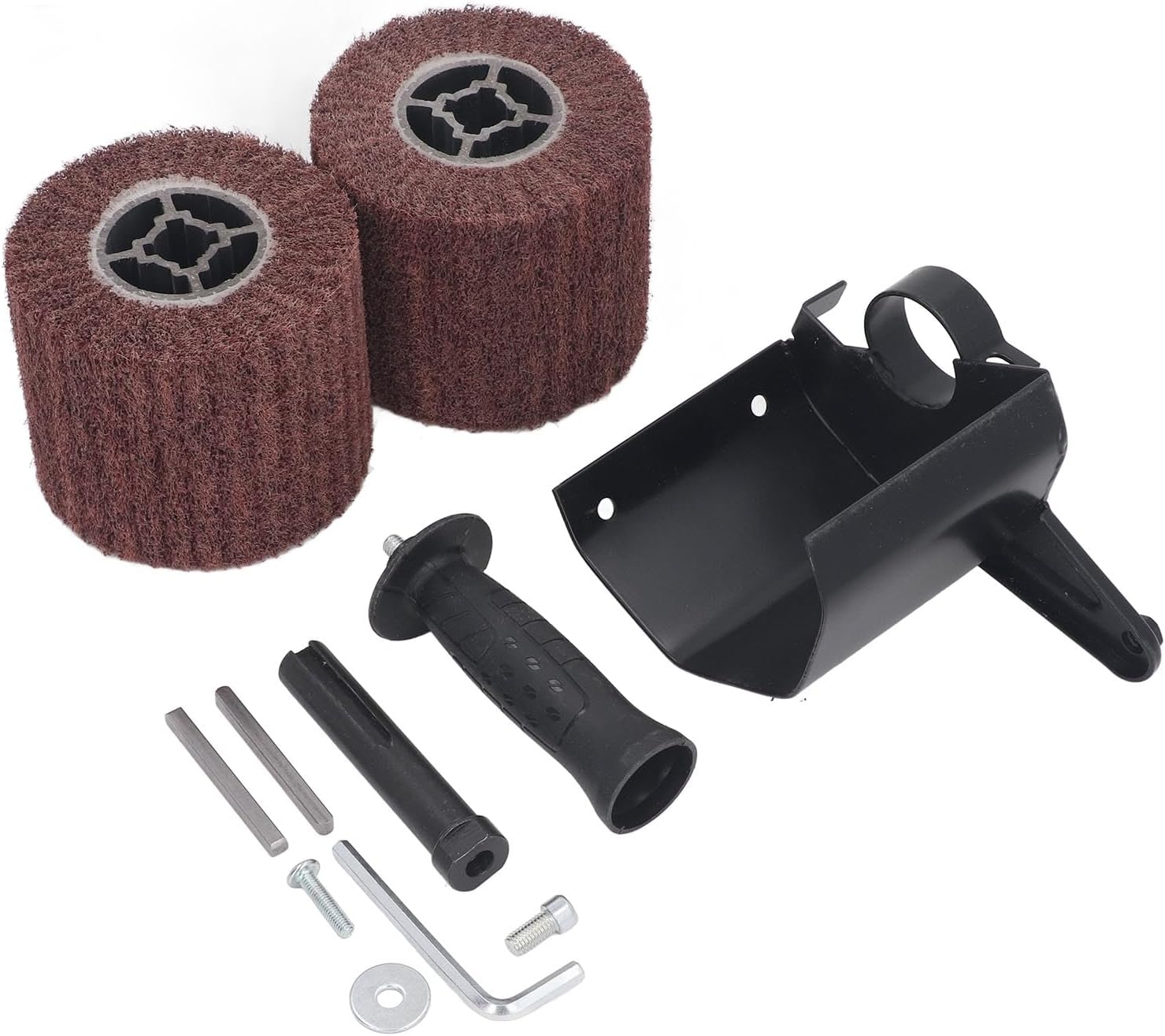 Angle Grinder Polishing Wheel, 80 Grit Abrasive Wheel Wire Drawing Polishing Wheel, 2 Drawing Machine Polishing Wheels Set for Wood Metal Polishing