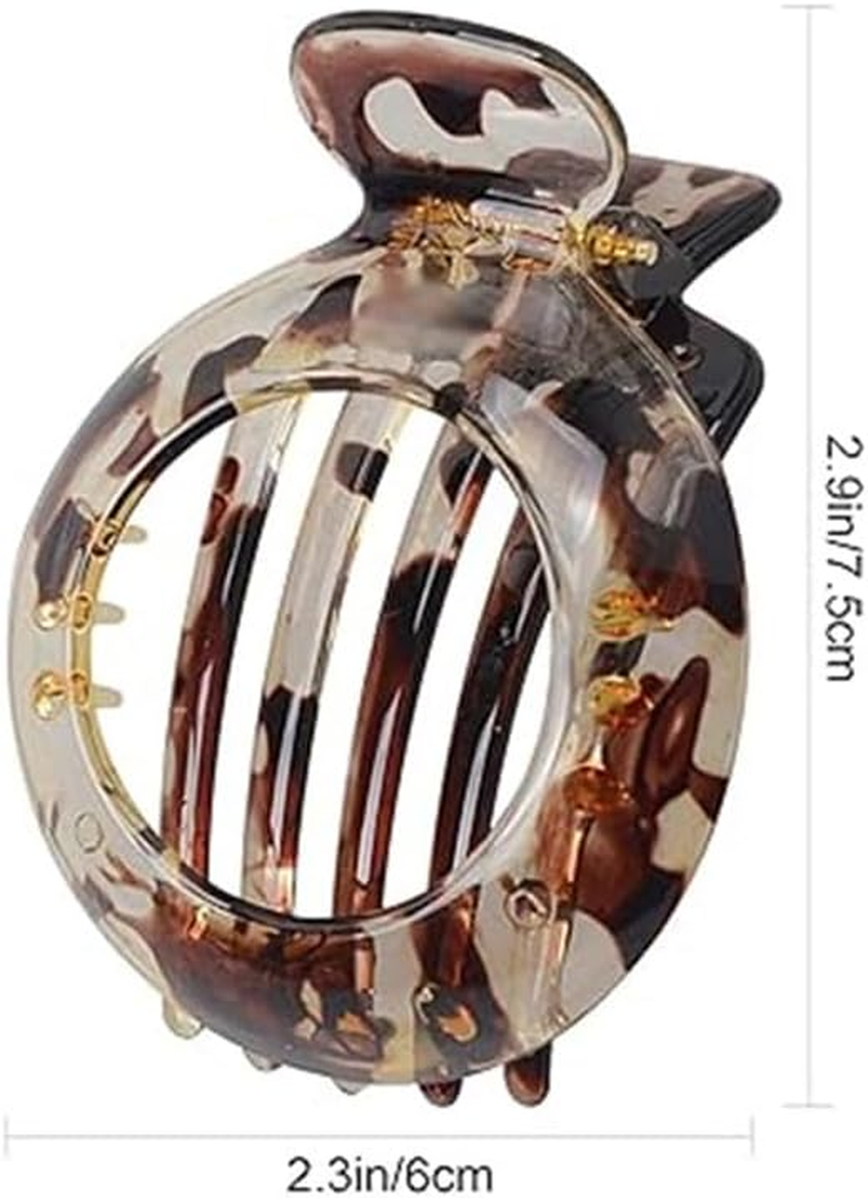 4 Pcs Small Flat Hair Claw Clips Non Slip Plastic Strong Grip French Hair Claws Accessories with Durable Spring Action image number 1