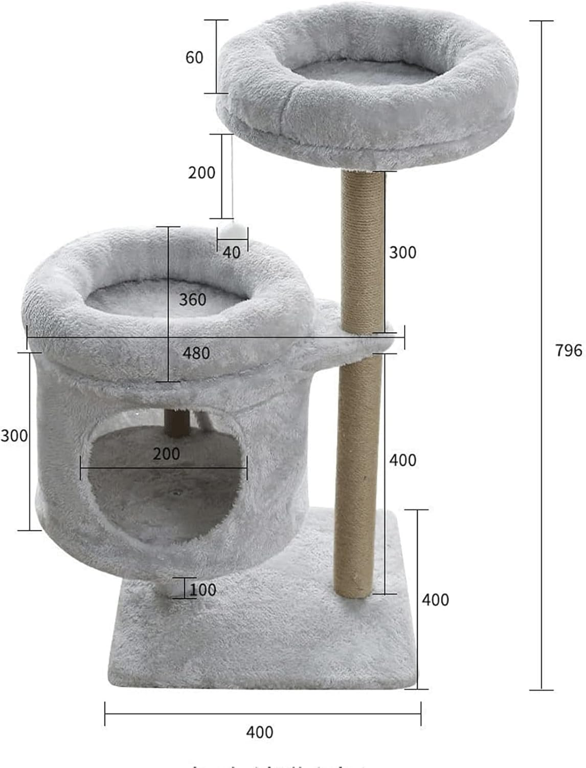 Stable Cat Tower Climbing Frame Cat Tree with Nest Integrated Multi-Layer Cat Climbing Column Cat Jumping Platform image number 1