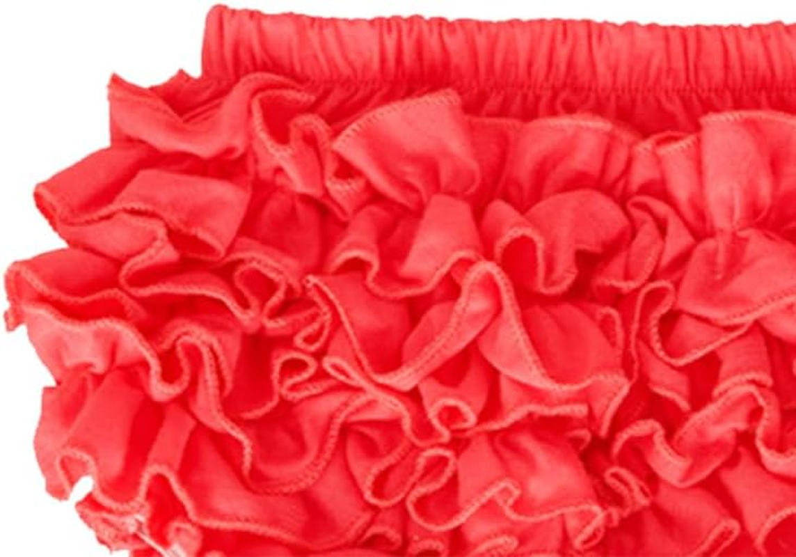 GALPADA Baby Girl Cotton Underpants 2-Pack with Ruffle Lace Back Absorbent Toddler Bloomers Diaper Cover for Everyday Wear and Special Occasions image number 3