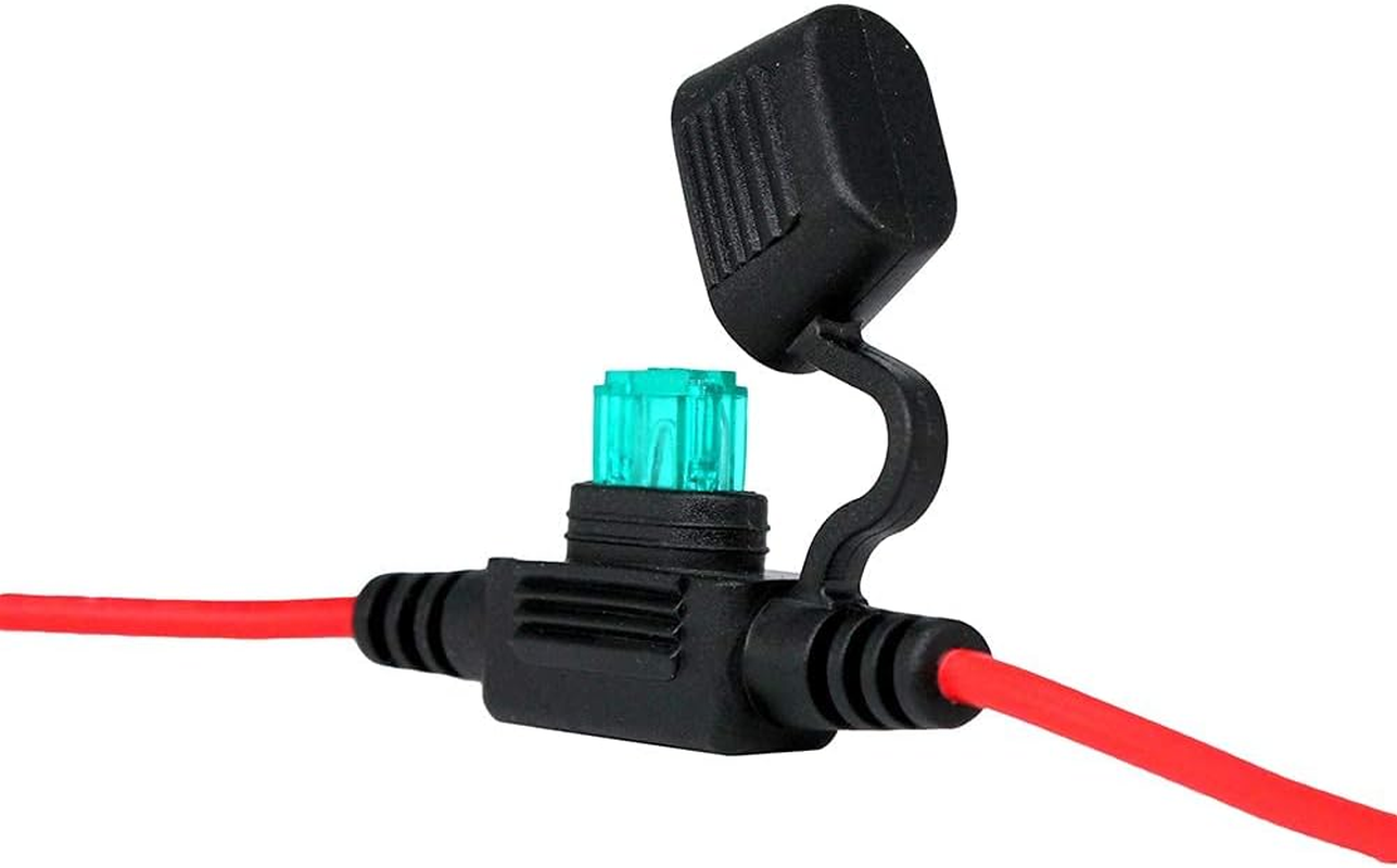 Inline Fuse Holder, VANTRONIK IP65 Waterproof Mini Car Blade Fuse Holder with 16 AWG Gauge 30 Cm Wire for ATM/APM Mini Size Blade Fuse 10 Pack image number 6